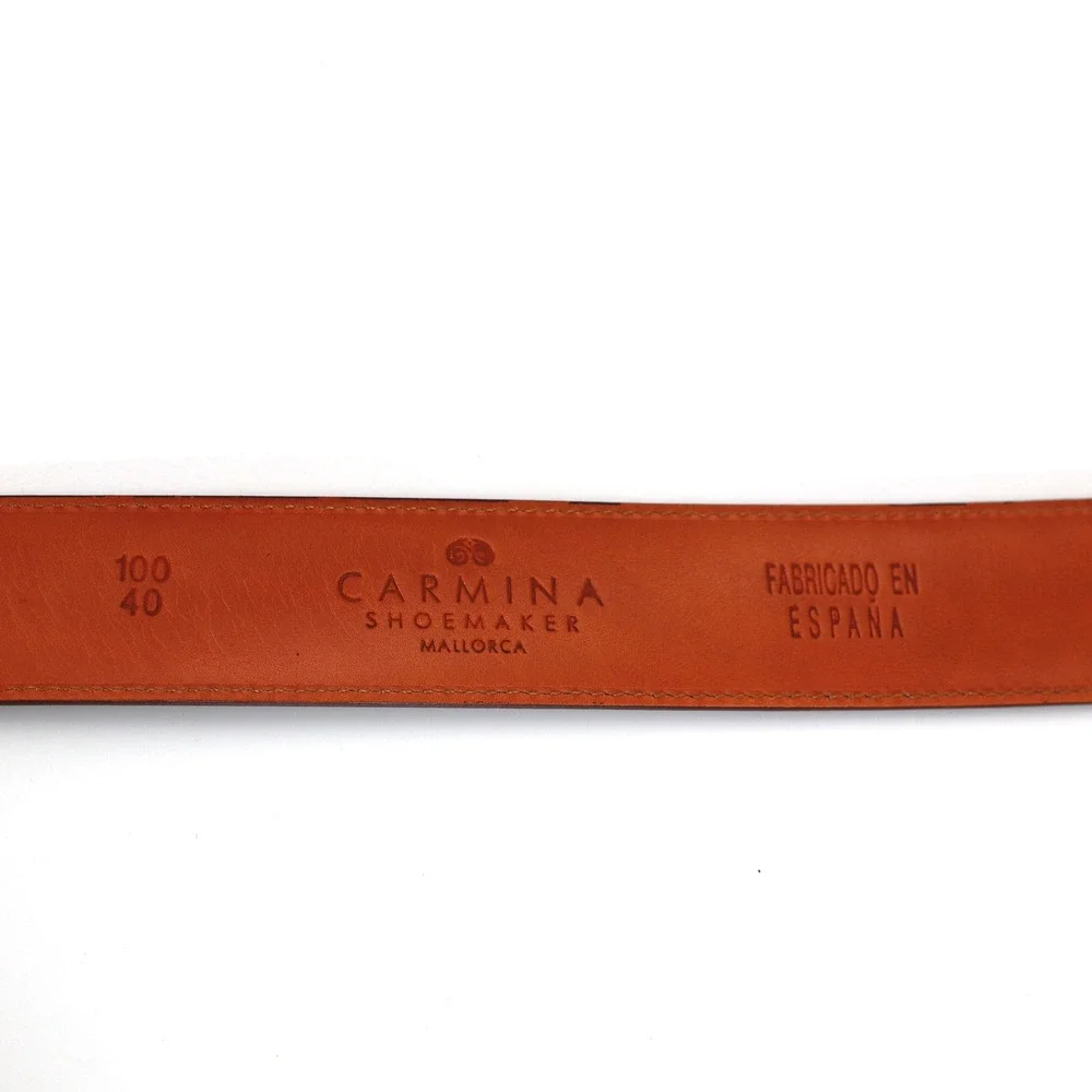 Carmina Shoemaker Belt Mens 40 Brown Leather Classic Dress Spain Luxury